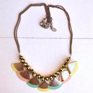Gold and Pastel Fashion Necklace